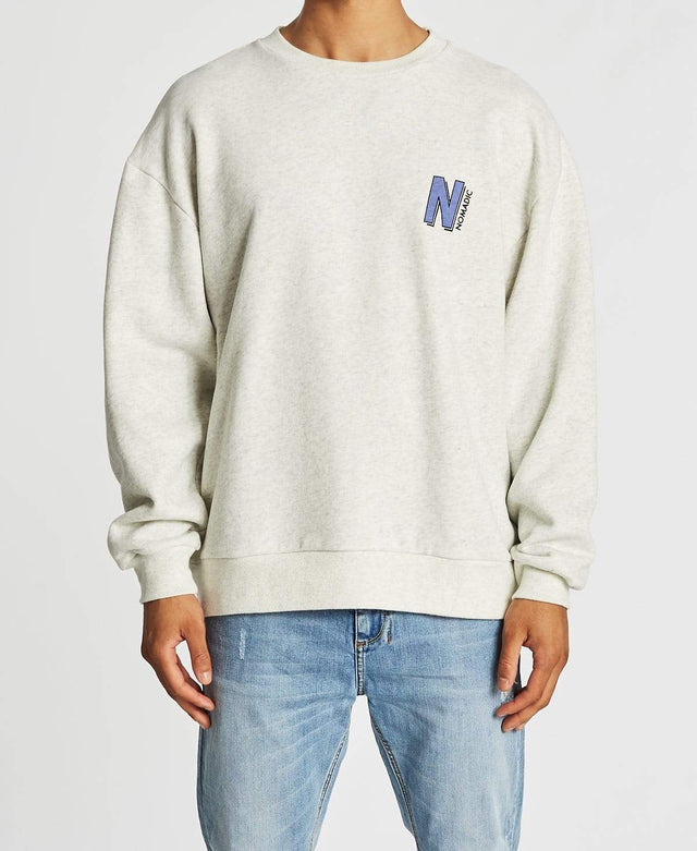 Nomadic The Peak Relaxed Fit Jumper Snow Marle