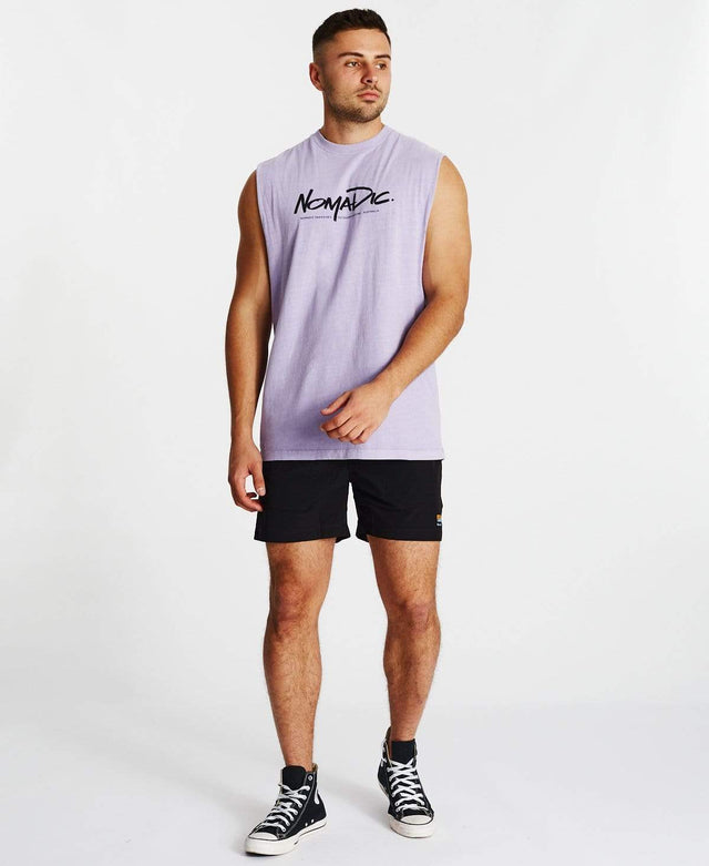 Nomadic Vacation Standard Muscle Tee Pigment Lavender