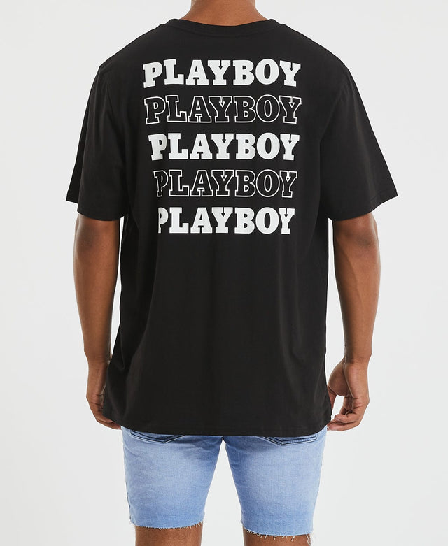 Playboy Playboy Stack Original Fit T-Shirt Black