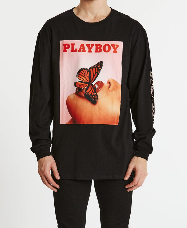 Playboy Q2 2019 Cover Original Fit Long Sleeve T-Shirt Black
