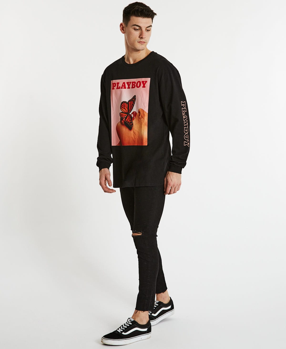 Playboy t shirt long on sale sleeve