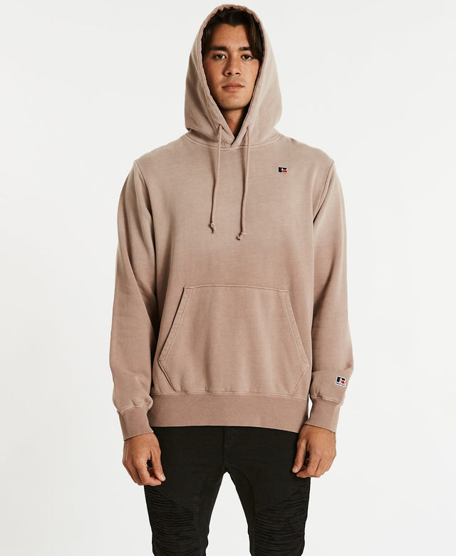 Russell Athletic FADE HOODIE - Smoothie RED
