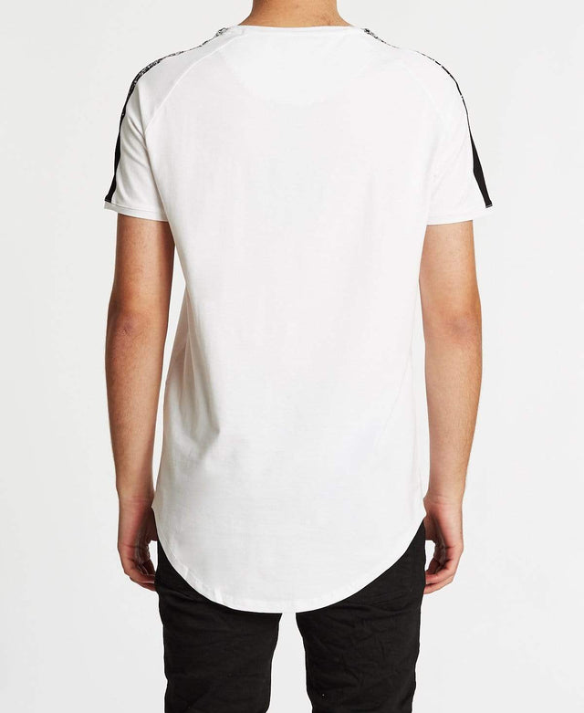 Sik Silk Raglan Foil Fade Gym T-Shirt White/Silver
