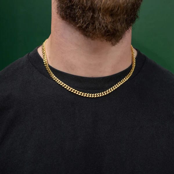 Statement Cuban Link Chain Gold Necklace 6mm