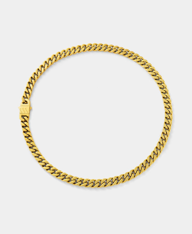 Statement Cuban Link Chain Gold Necklace 9mm