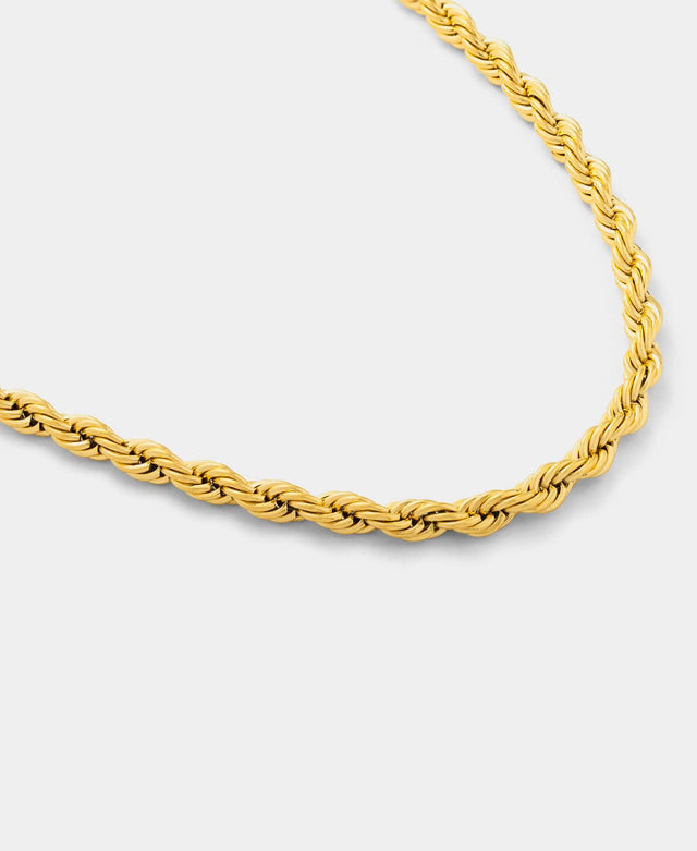 Statement Rope Chain Gold Necklace 4mm