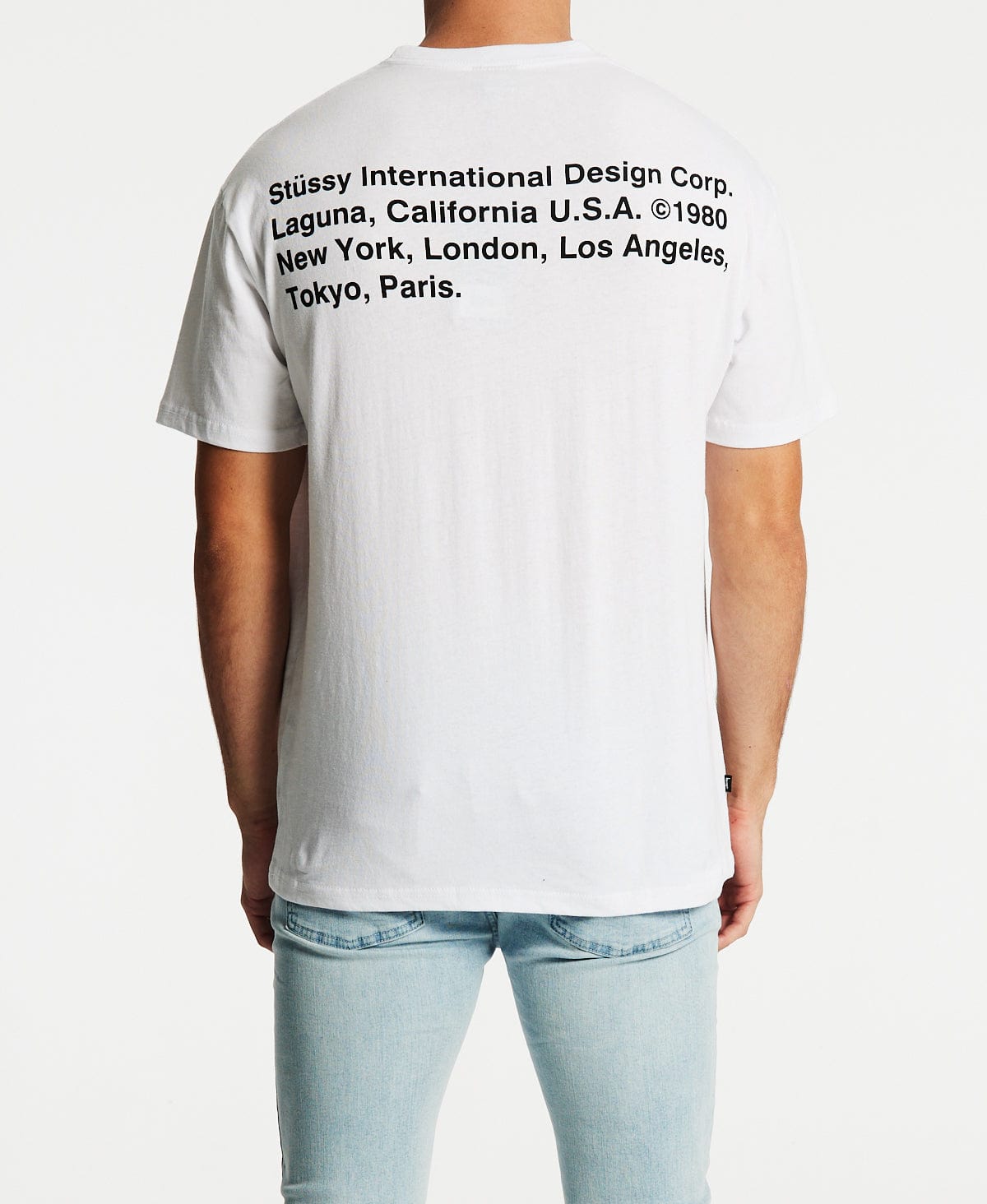 Los angeles california discount t shirt white stussy