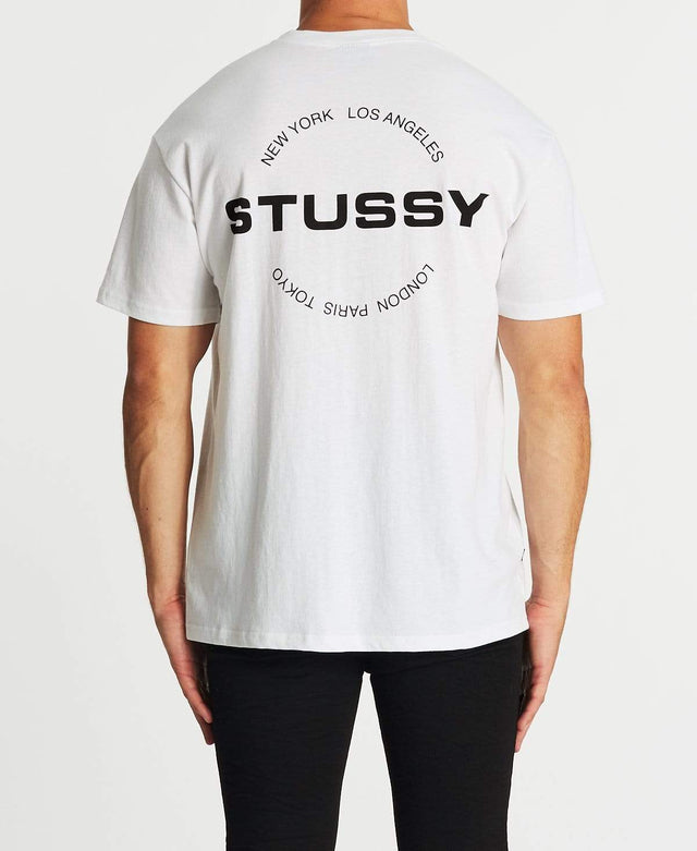Stussy City Circle T-Shirt Solid White