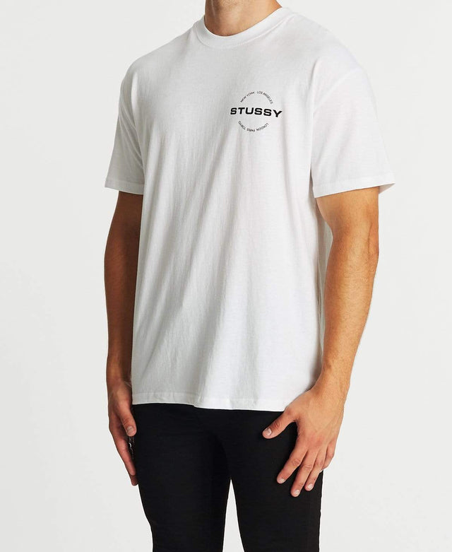 Stussy City Circle T-Shirt Solid White