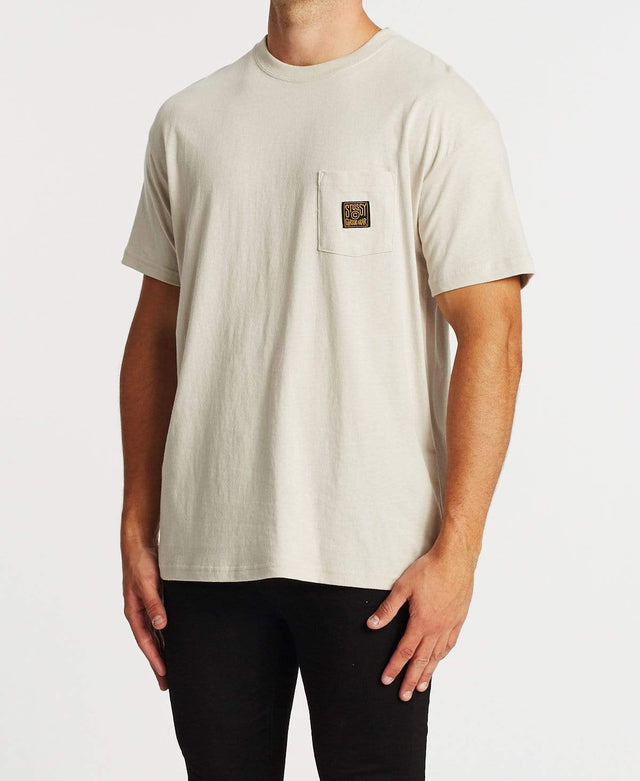 Stussy Classic Workwear Pocket T-Shirt White Sand