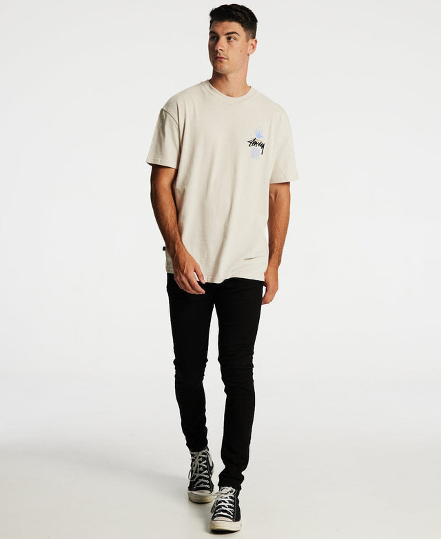 Stussy Global Roots 50/50 T-Shirt White Sand
