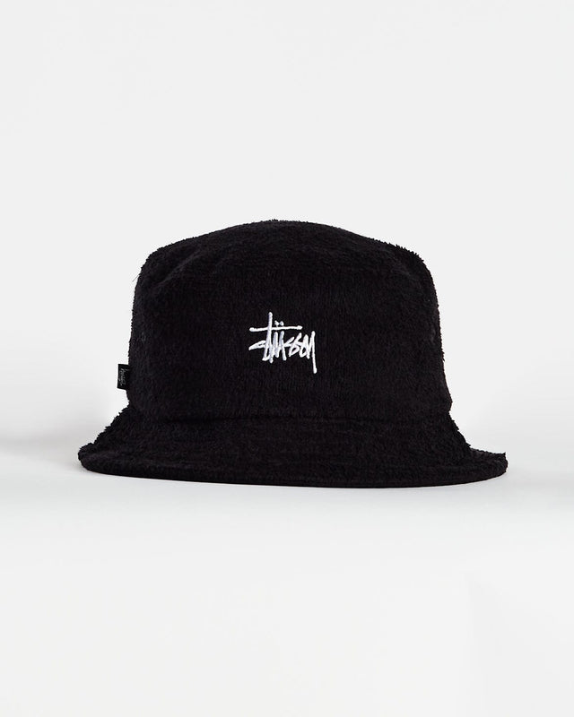 Stussy Graffiti Terry Bucket Hat Black