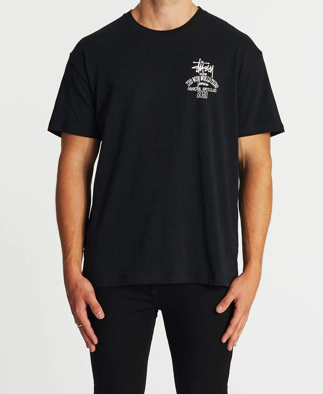 Stussy Jamaica World Tribe T-Shirt Solid Black