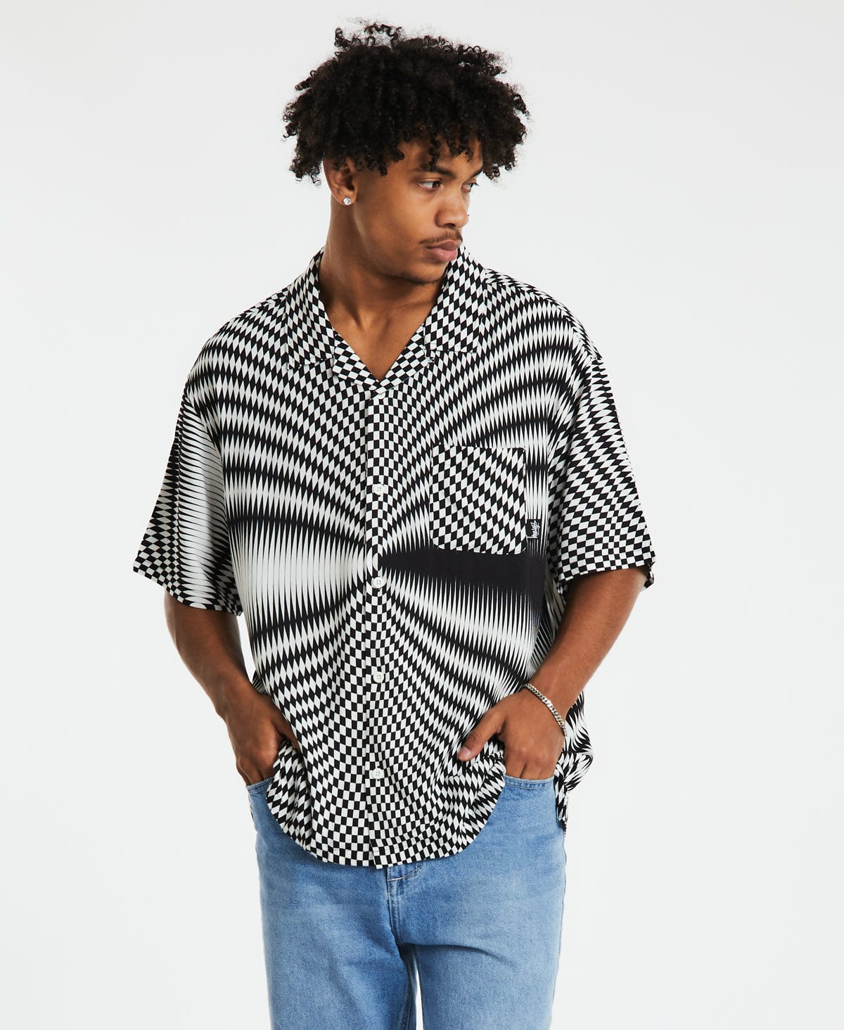 Stussy short hot sale sleeve shirt