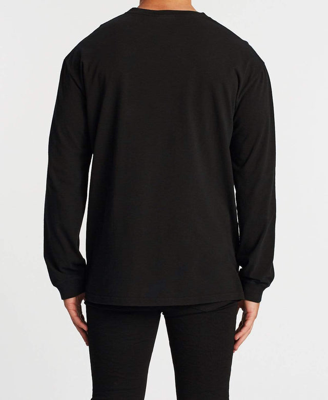 Stussy Stock Long Sleeve T-Shirt Pigment Black