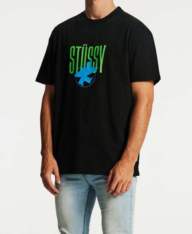 Stussy Surfman 50/50 T-Shirt Pigment Black