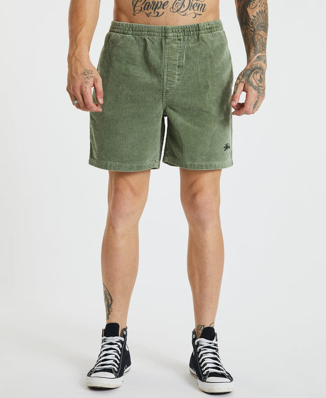 Stussy Wide Wale Cord Beach Short Green Bay