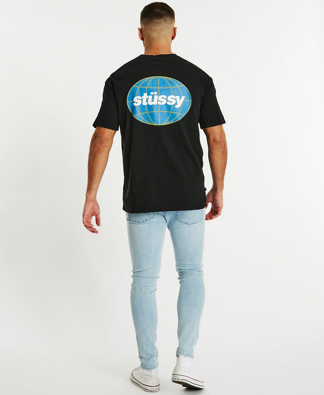 Stussy Worldwide Italic 50/50 SS T-Shirt Pigment Black