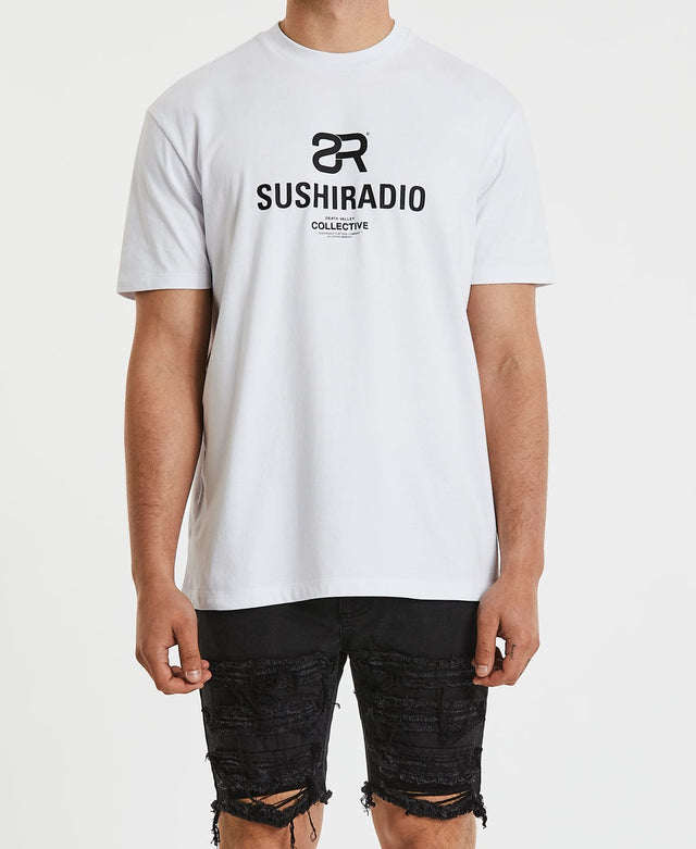 Sushi Radio Berlin Relaxed Fit Tee - Optical White WHITE