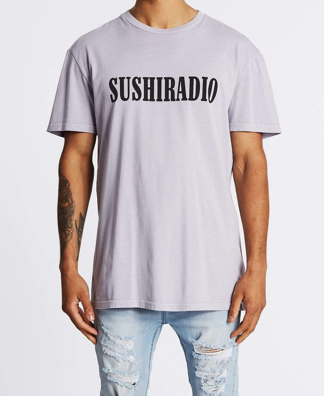 Sushi Radio Contaminated Relaxed Fit T-Shirt Tye Dye Purple