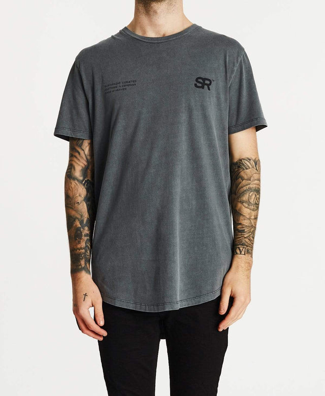 Sushi Radio Curated Dual Curved T-Shirt Pigment Steel Grey