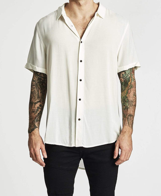 Sushi Radio Drift Short Sleeve Shirt White