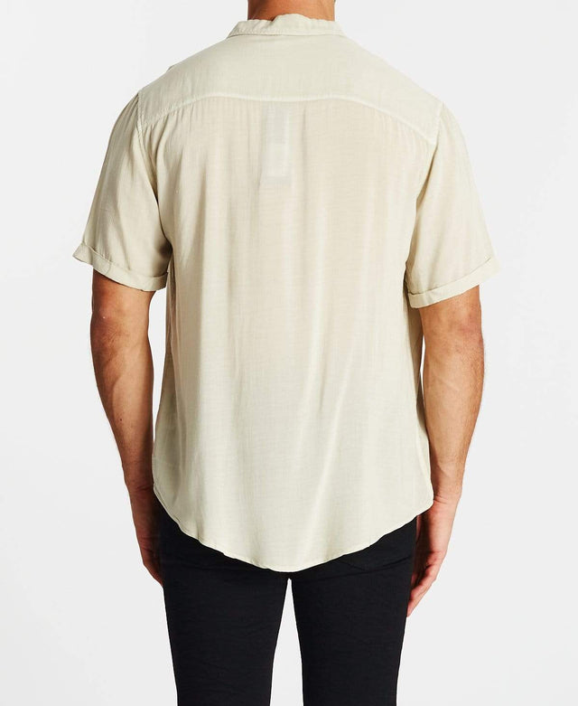 Sushi Radio Drift Standard Short Sleeve Shirt Pigment Oatmeal