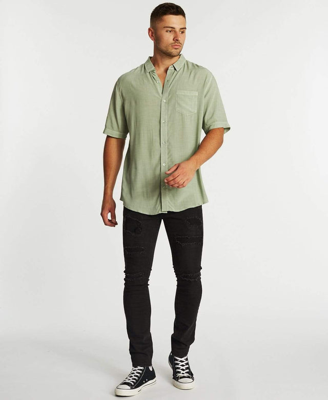 Sushi Radio Drift Standard Short Sleeve Shirt Pigment Sage