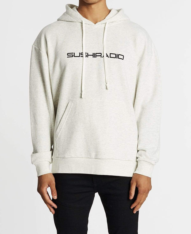 Sushi Radio Fast Forward Relaxed Fit Hoodie Snow Marle