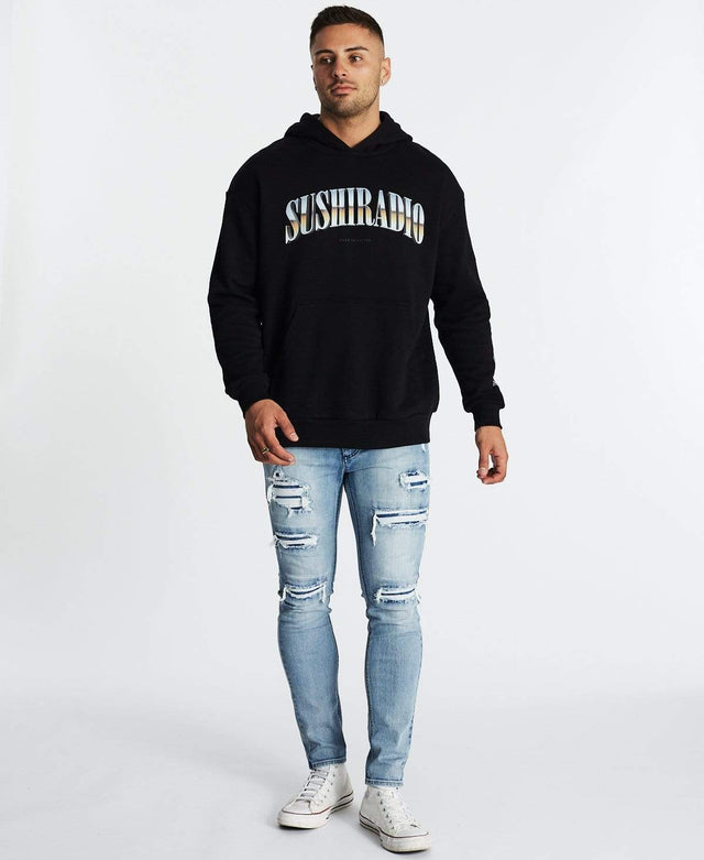 Sushi Radio Fears Relaxed Hoodie Jet Black