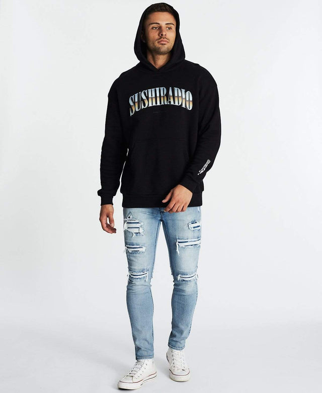 Sushi Radio Fears Relaxed Hoodie Jet Black