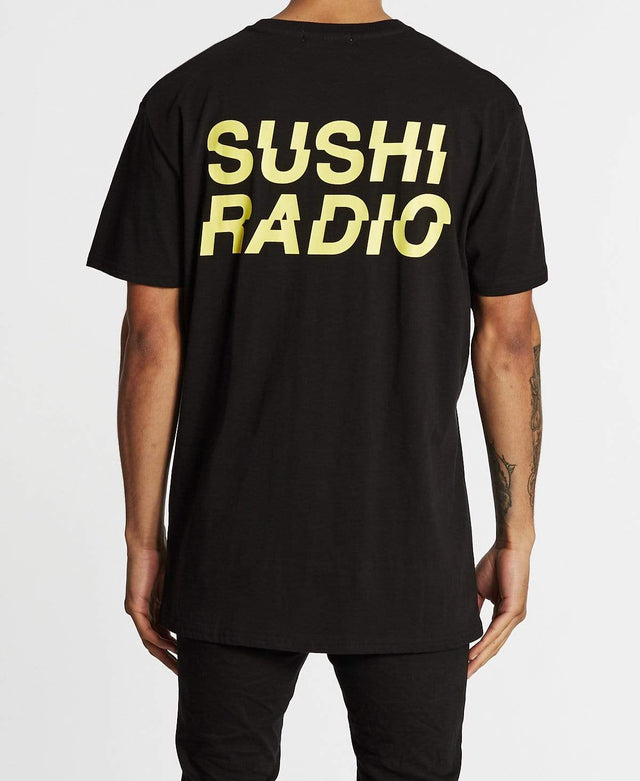 Sushi Radio Frequencies Relaxed Fit T-Shirt Jet Black