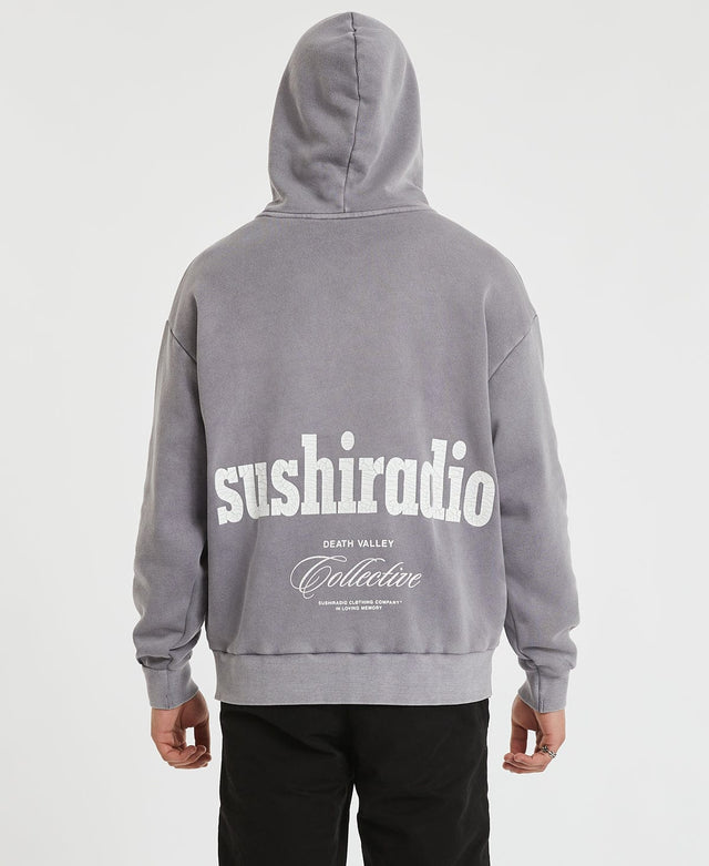Sushi Radio Metal Guru Relaxed Fit Hoodie Pigment Shark Grey