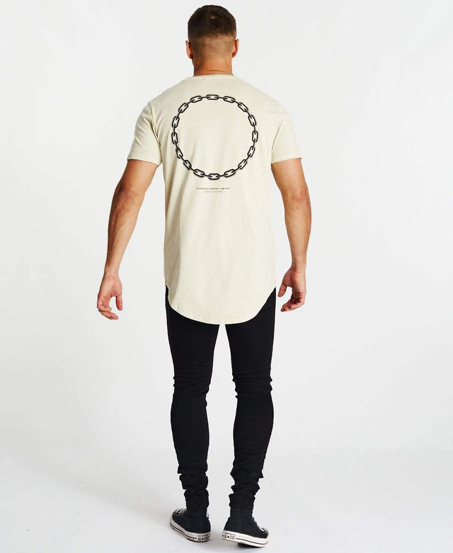 Sushi Radio Motion Dual Curved T-Shirt Pigment Oatmeal