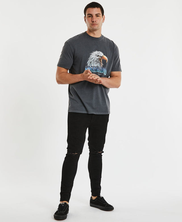 Sushi Radio Plymouth Relaxed Fit Tee - Pigment Asphalt GREY