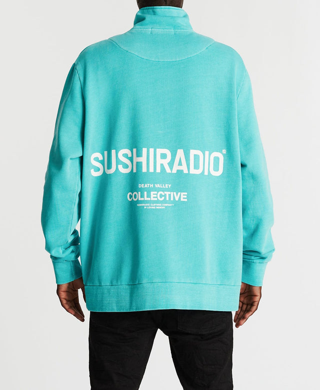 Sushi Radio Precious Pull Over Jumper Pigment Blue Turquoise