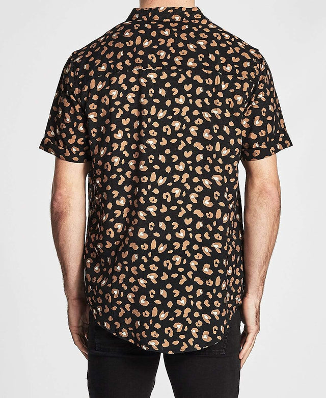 Sushi Radio Primitive Short Sleeve Casual Shirt Leopard