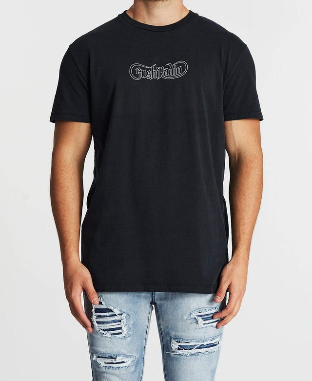 Sushi Radio Restricted Relaxed T-Shirt Pigment Anthracite Black