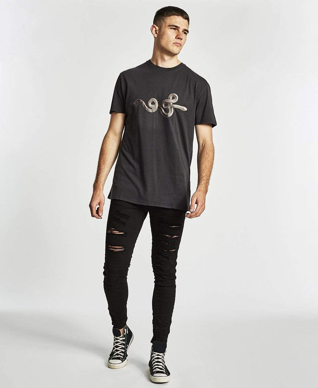 Sushi Radio Tears Relaxed Fit T-Shirt Metal Black