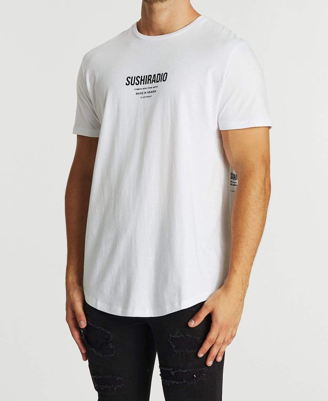 Sushi Radio Valleys Dual Curved T-Shirt White