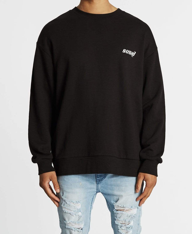 Sushi Radio Wild Side Relaxed Fit Jumper Jet Black