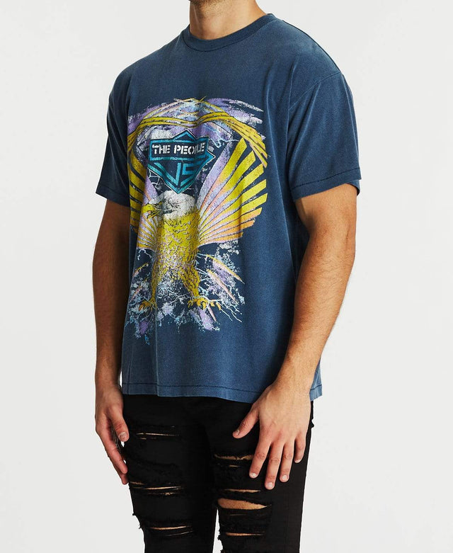 The People Vs Lightning Eagle Vintage T-Shirt Washed Navy