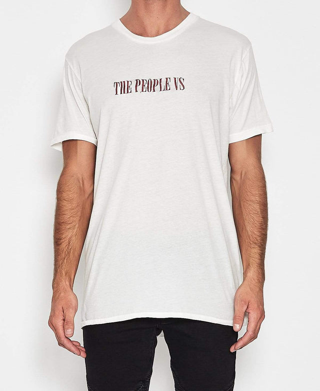 The People Vs Sliver Embroidered T-Shirt Off White