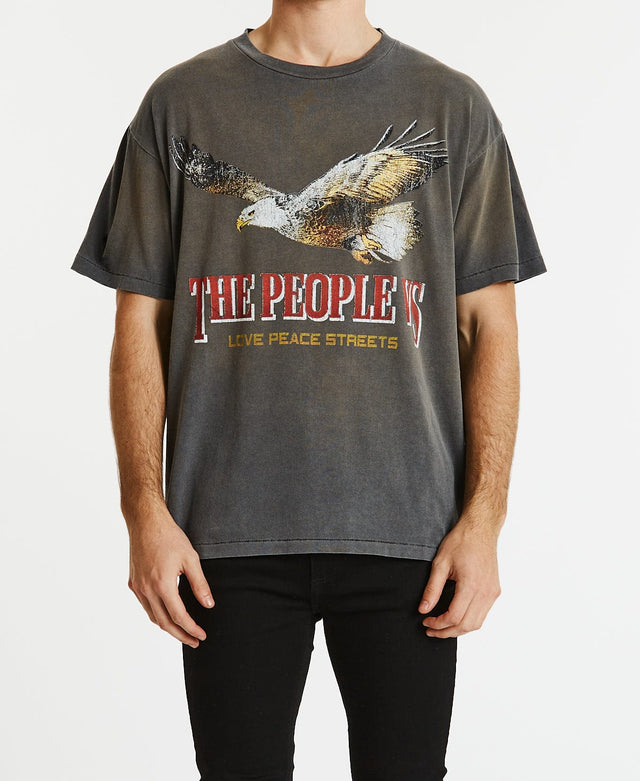 The People Vs Soaring High Vintage T-Shirt Smashed Black