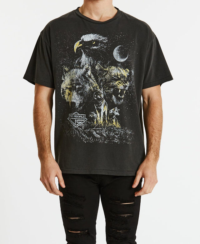 The People Vs Wilderness Society Vintage T-Shirt Ultra Black