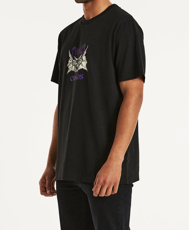 Thrills Chaos Skull Merch Fit T-Shirt Washed Black
