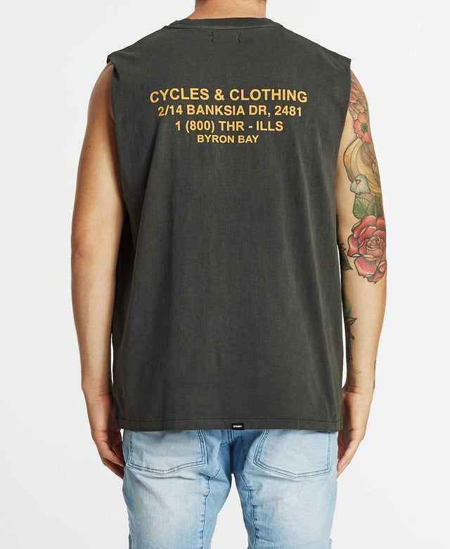 Thrills Cycles & Clothing Merch Fit Muscle Tee Merch Black