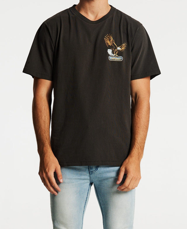 Thrills Gold Wing Merch Fit T-Shirt Vintage Black