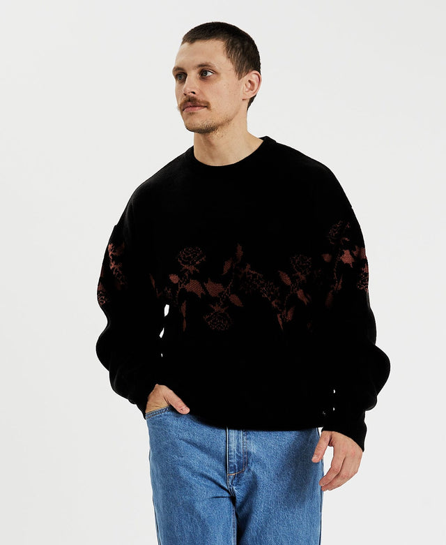 Thrills Harness Your Powers Crew Knit Jumper Black