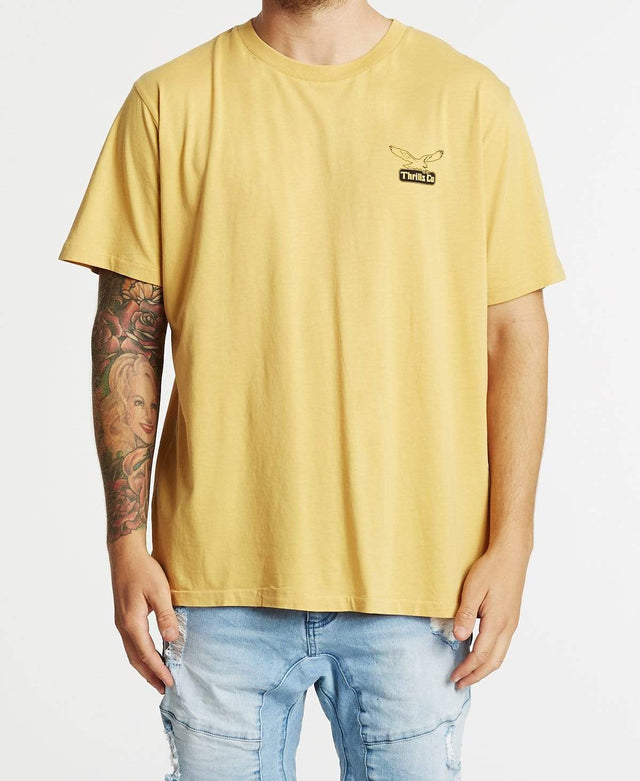 Thrills Landed Merch Fit T-Shirt Heritage Yellow